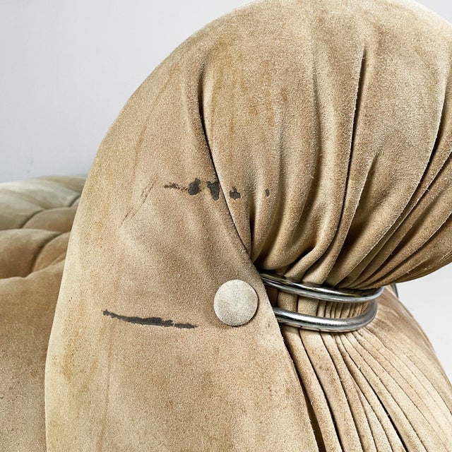 Beige Italian Modern Beige Chamois Soriana Sofa by Afra & Tobia Scarpa for Cassina, 1970s For Sale - Image 8 of 18