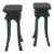 Carved Ebonized Maison Jansen Style Side Tables -A Pair For Sale