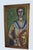 Blue Large Framed Ceramic Mosaic Artwork of Roman Warrior, 1960s For Sale - Image 8 of 9