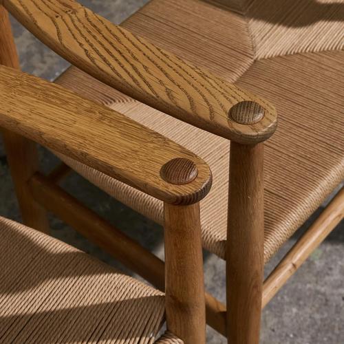 Model CH36 and CH37 Dining Chairs in Oak and Papercord by Hans J. Wegner for Carl Hansen, Denmark, 1960s, Set of 8 For Sale - Image 11 of 16