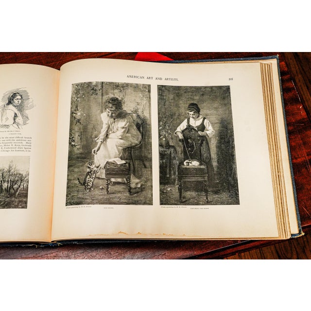 Blue Amazing American Art and Artists Antique Victorian Illustrated Book Reference For Sale - Image 8 of 10