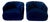 1970s Pair of Alberto Rosselli Confidential Armchairs for Saporiti in Blue Velvet For Sale