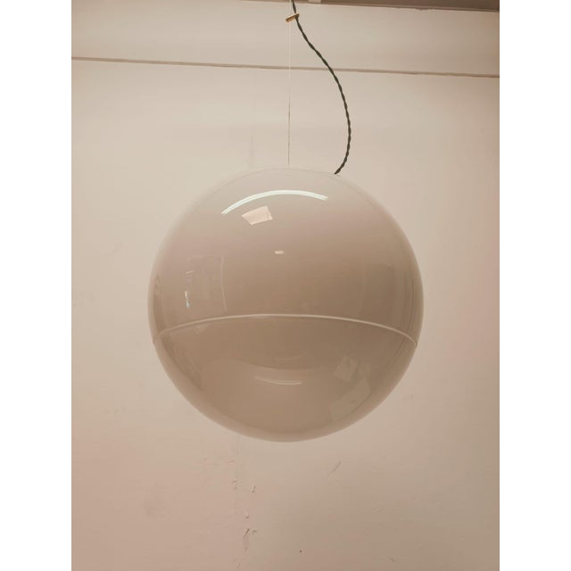 Leucos Suspension with Brass Frame by Roberto Pamio, 1980s For Sale - Image 10 of 16