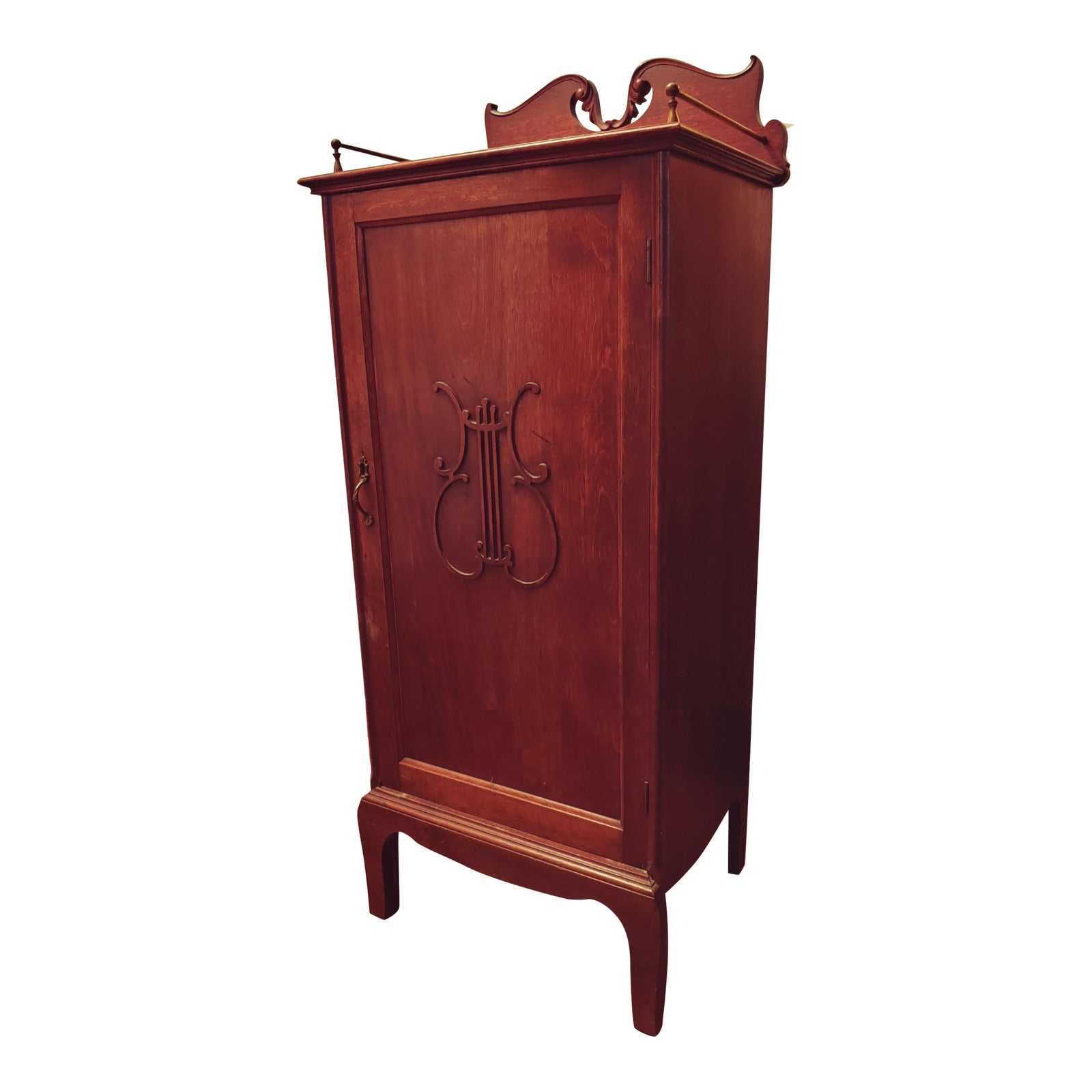 1930s Wooden Record Storage Cabinet Chairish