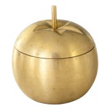 Vintage Apple-Form Lidded Ice Bucket / Decorative Container – Mid-Century Modern Sculptural Decor For Sale