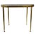 Metal Vintage Hollywood Regency Neoclassical Brass Side Table with Leather Top and Gallery Edge, 1960s For Sale - Image 7 of 13