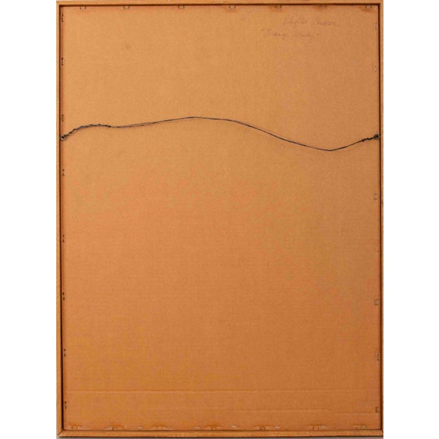 Paper Phyllis Peckar "Orange Study" Acrylic on Paper For Sale - Image 7 of 8