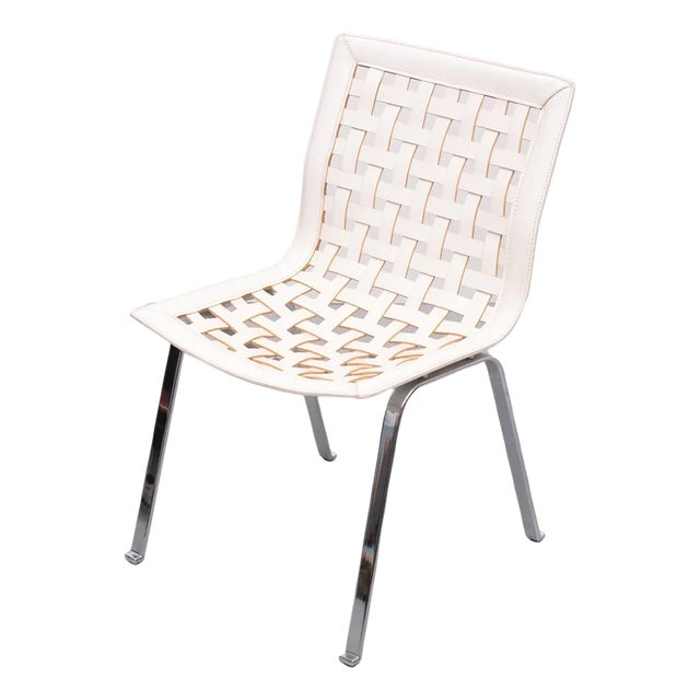 Leather Network Chair by Giancarlo from Fasem, 1980s For Sale