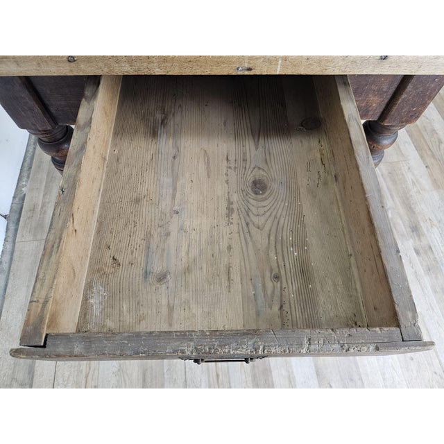 Rustic Fir Table with Mosaic Top, 1800s For Sale - Image 18 of 18