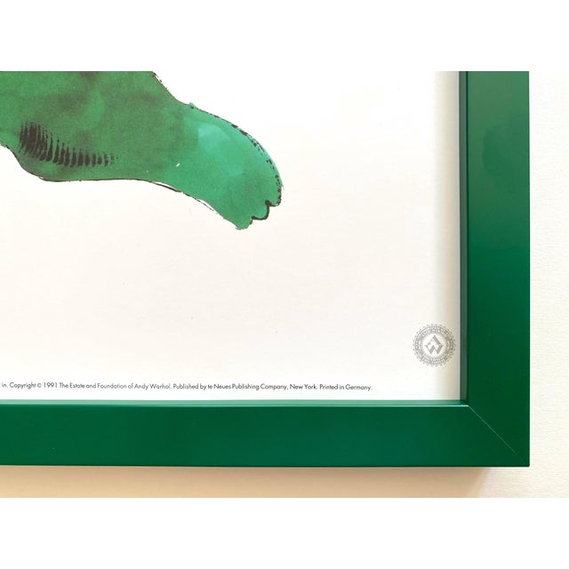 Andy Warhol Estate Vintage 1991 Framed Lithograph Print " Cat " 1954 For Sale - Image 11 of 12