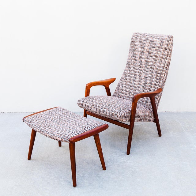 1960s Scandinavian Mid Century Solid Teak "Mingo" Lounge Chair With Ottoman For Sale - Image 16 of 16