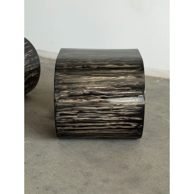 Vintage Cerused Scroll Side Tables- Pair For Sale - Image 9 of 17