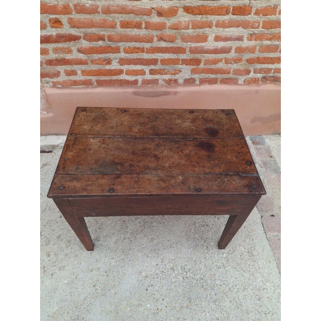 Rustic Louis XV Coffee Table in Walnut, 1700s For Sale - Image 6 of 7
