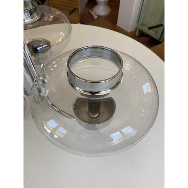 Space Age Chandelier in Chromed Metal, 1970s For Sale - Image 6 of 18