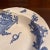 Rare early Masons Ironstone Soup Plate or Shallow wide rim Bowl, in a mythical dragon coburg blue and white transferware...