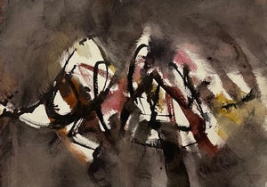 Pawel Kontny, Modernist Abstract Expressionist Watercolor Painting Bauhaus Weimar Artist