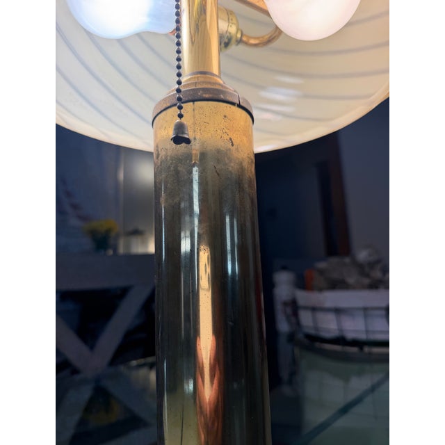Glass 1960s Vetri Murano Swirled Glass Table Lamp For Sale - Image 7 of 10