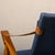 Scandinavian Modern Foldable Safari Lounge Chair in Beech Wood and Blue Fabric, 1950s For Sale - Image 13 of 18