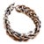 Midcentury Modern Braided Silver Link Bracelet For Sale