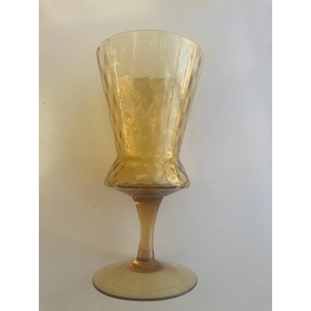 Midcentury Amber Glass Vase For Sale In New York - Image 6 of 6