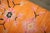 Bright Orange Floral Vintage Tibetan Rug rug no.j4589 For Sale In New York - Image 6 of 7
