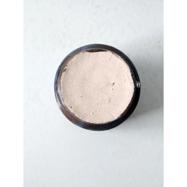 Vintage Studio Pottery Cache Pot Vase For Sale - Image 9 of 9