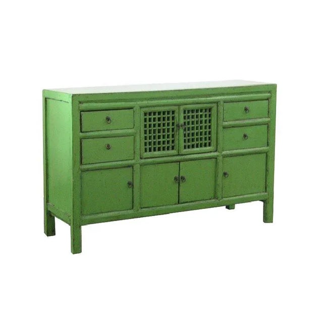 19th Century Chinese Green Lacquer Country-Style Sideboard For Sale - Image 10 of 10
