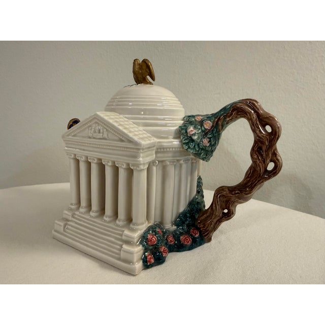 Ceramic 1990s Limited Edition "The Jefferson Memorial" Teapot With Lid Produced by Fitz and Floyd For Sale - Image 7 of 13