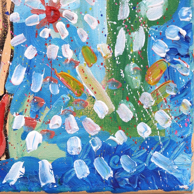 2020s Desert Dream - Abstract Color Drenched Figurative Pinup Painting on Canvas Original Artwork by Jesse Black For Sale - Image 5 of 9