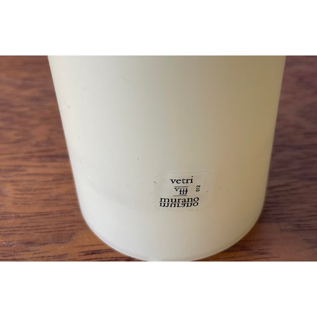 Silver Yellow Murano Glass with Silver Flower Stand Table Lamp from Inside Italy, 1980 For Sale - Image 8 of 9