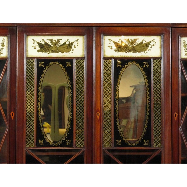 Traditional Federal Style Breakfront Secretary For Sale - Image 3 of 13