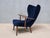 Pragh Armchair in Navy Pierre Frey Velvet from Madsen & Schübel, Denmark, 1950s For Sale - Image 14 of 15