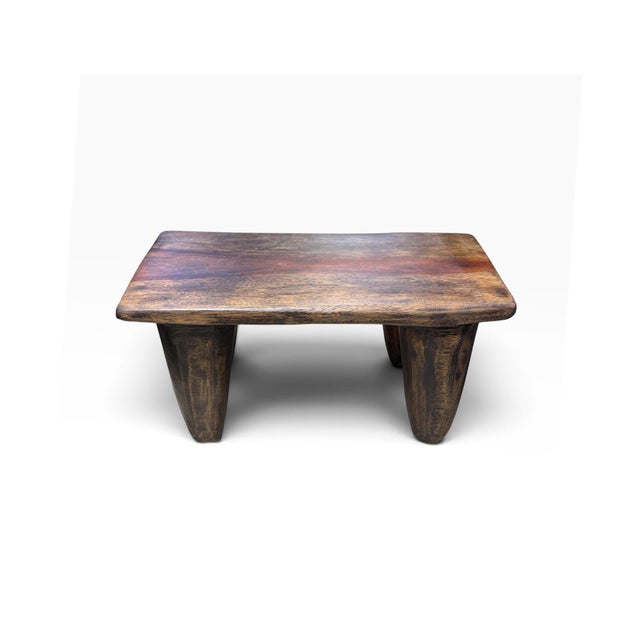 Wood Vintage African Carved Wood Senufo Low Table/Stool 23" W For Sale - Image 7 of 10