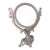 Vintage Hollywood Regency Silver-Tone Cast Metal Swan Vanity Mirror For Sale