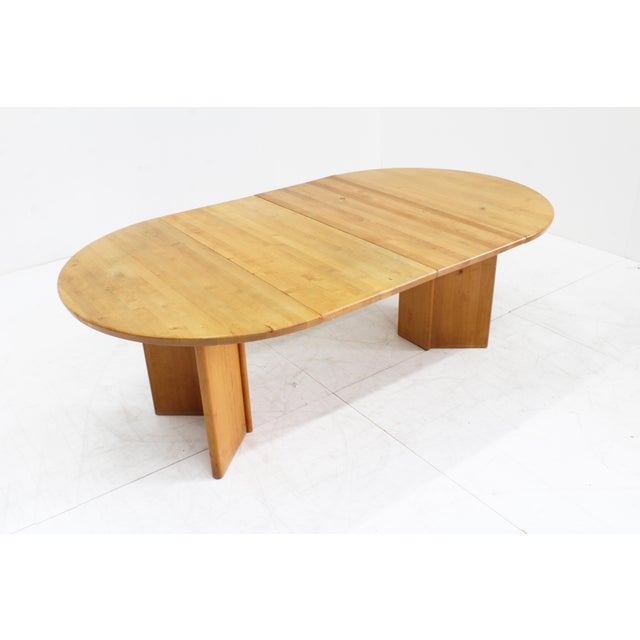 Vintage Danish Round Extendable Dining Table in Wood, 1960s For Sale - Image 9 of 11