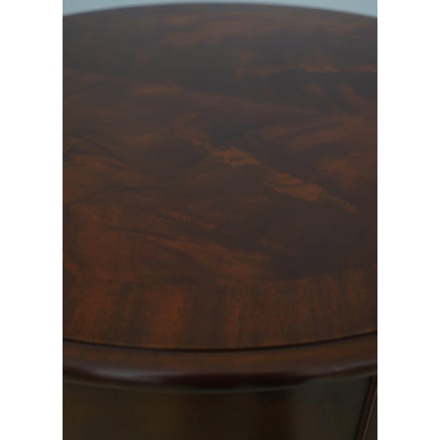 Henkel Harris Flame Mahogany Round Drum Side Table For Sale - Image 11 of 18