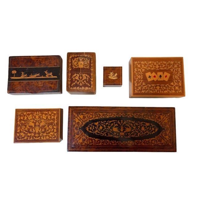 1960s Vintage Italian Sorrento Inlaid Marquetry Box For Sale - Image 5 of 5