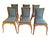 A superb set of six art deco dining chairs crafted in warm, finely grained pear wood, originating from germany, circa...