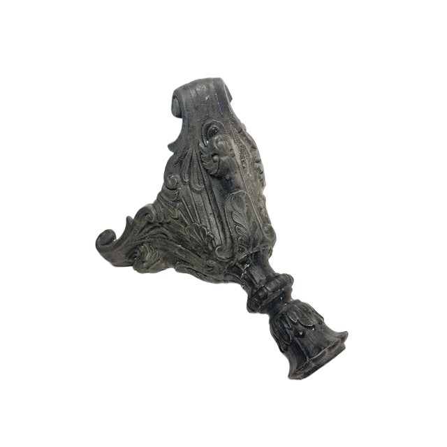 Black Art Nouveau Candleholder, France, 1950s For Sale - Image 8 of 11