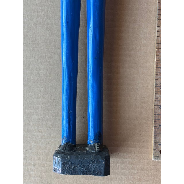 African Vintage Baule African Colon Wood Sculpture From Cote d'Ivoire For Sale - Image 3 of 6