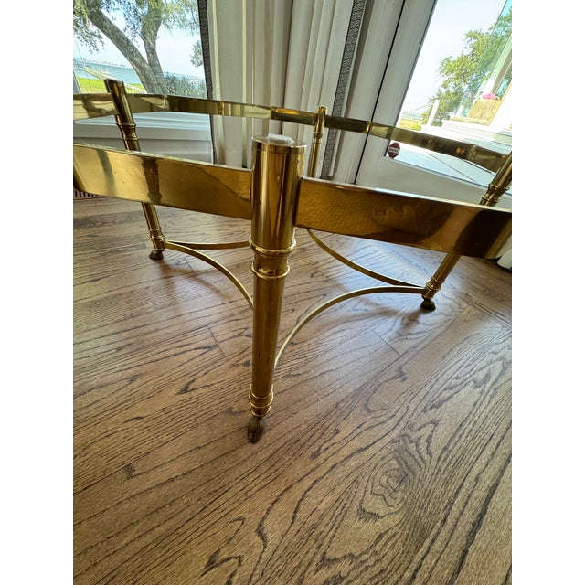 LaBarge Hollywood Regency Mid-Century Glass Cocktail Table For Sale - Image 11 of 11