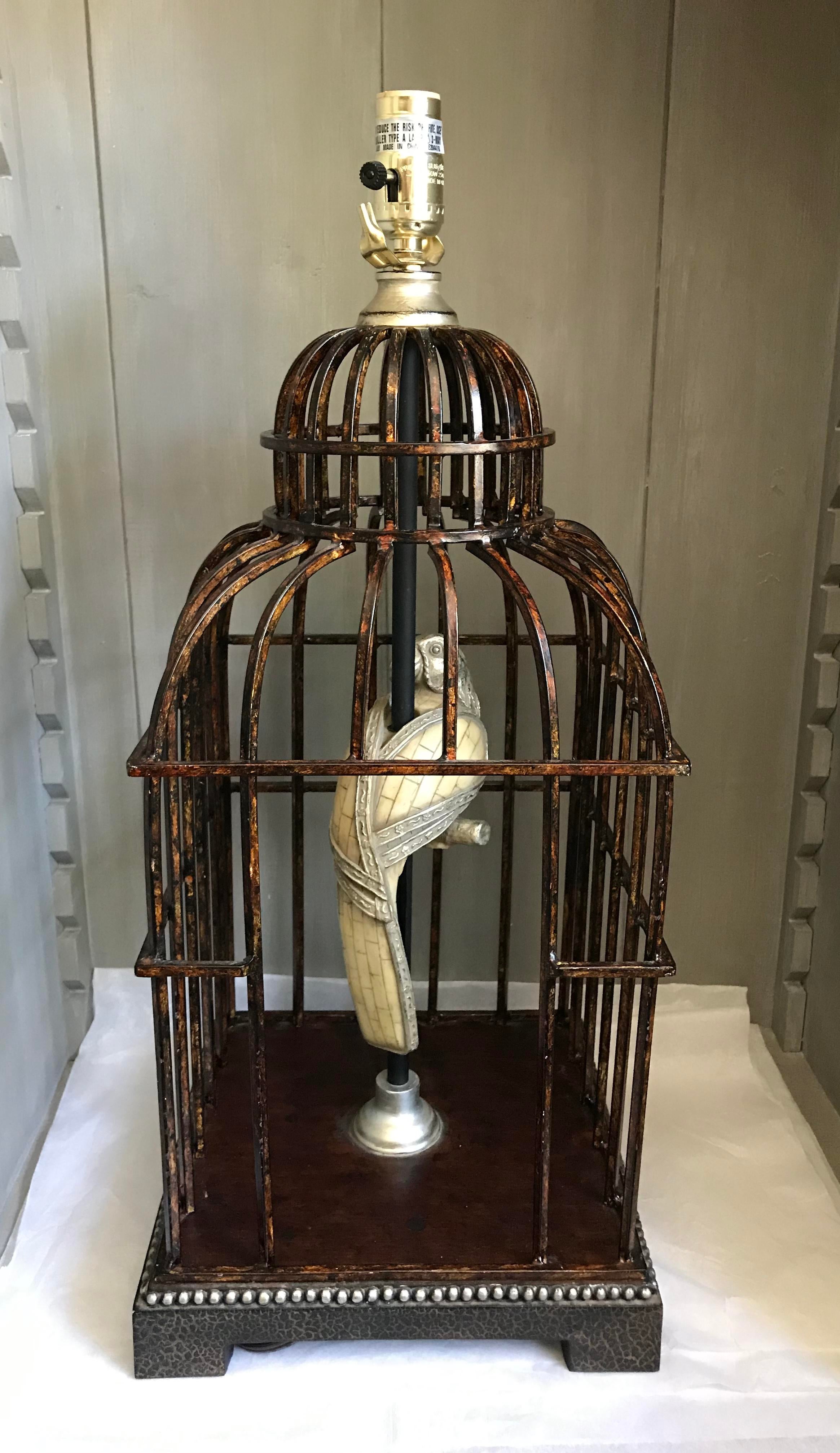 bird cage table lamp