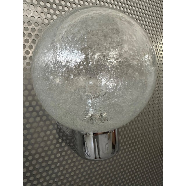 Vintage Wall Lamp in Chrome and Glass For Sale - Image 3 of 9