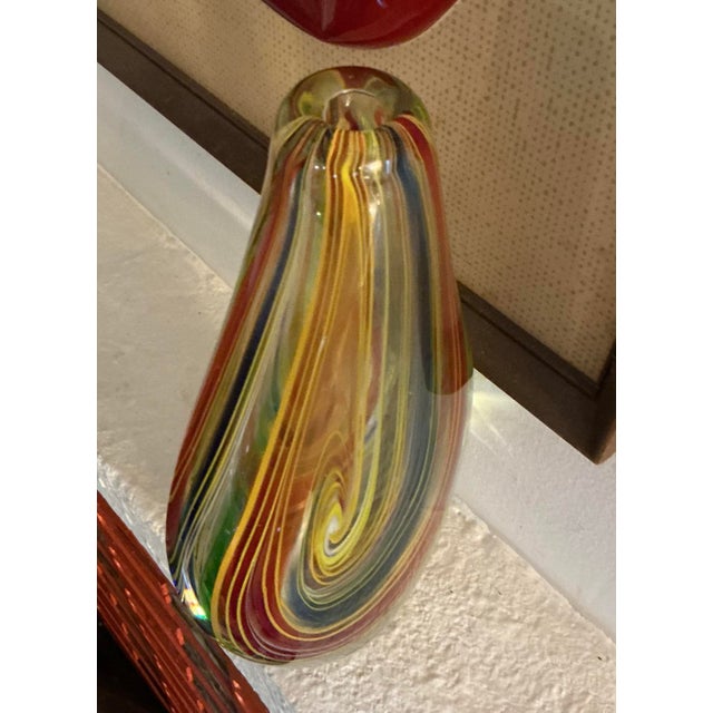 Mid Century Modern Murano Glass Sommerso Bud Vase With Swirled Colors, - Italy Circa 50s 60s For Sale - Image 9 of 12