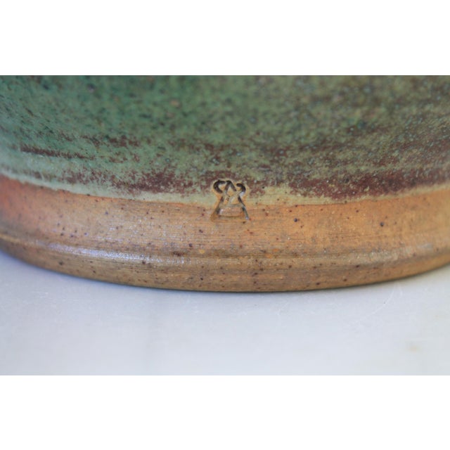Mid 20th Century Vintage Studio Art Glazed Pottery Vase For Sale - Image 5 of 8