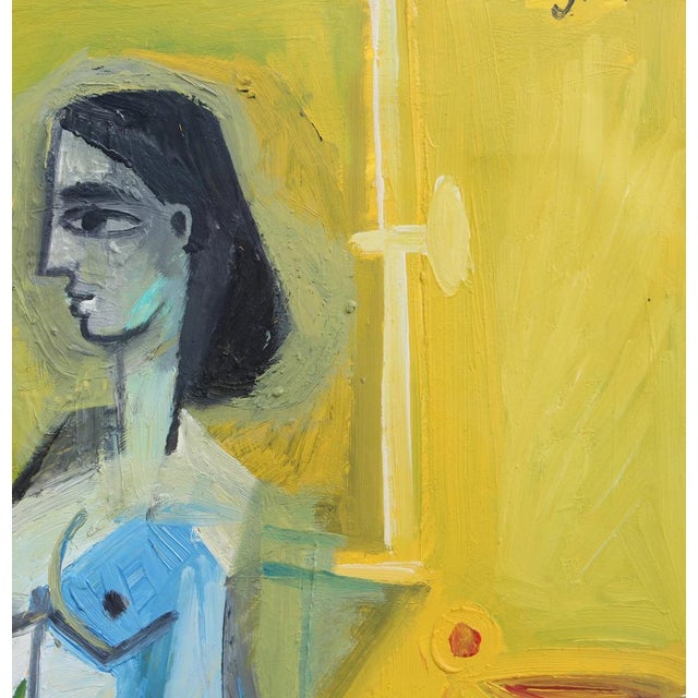 Raymond Debiève, Nude Woman at Home, 1969, Oil on Paper, Framed For Sale - Image 8 of 18