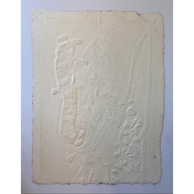 Mid 20th Century Abstract Collagraph by Afro-Carribean/French Artist Serge Hélenon For Sale - Image 9 of 11