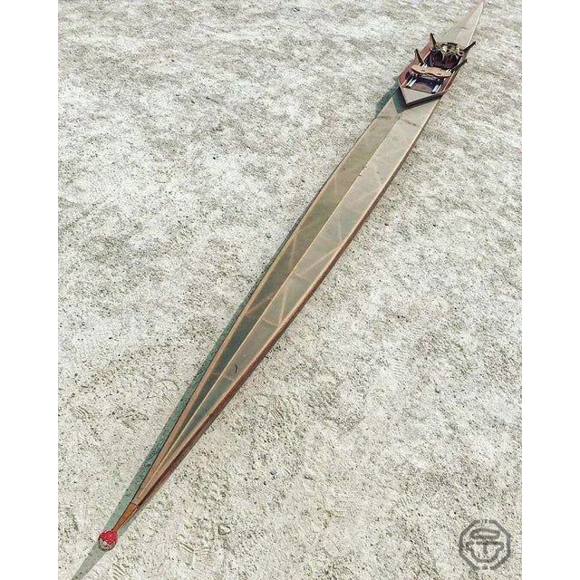 Brown Rowing Skiff Wood, 1960s For Sale - Image 8 of 8