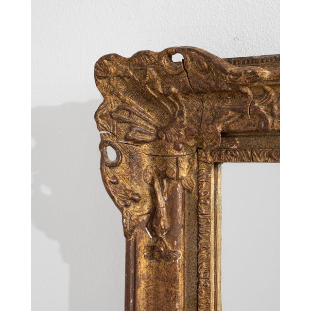 19th Century French Louis XV Giltwood Carved Wall Mirror For Sale In Greensboro - Image 6 of 9