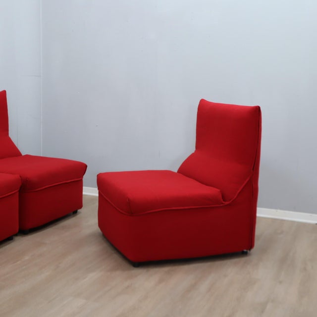 Textile Vintage Baia Modular Lounge Armchairs by Citterio & Nava for B&B Italia, 1970s, Set of 4 For Sale - Image 7 of 14